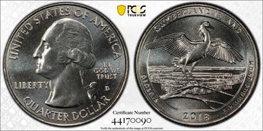 2018-D 25C Cumberland Island NP MS67