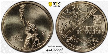 2018-D $1 American Innovation Series  Washington-Signed 1st Patent Position A MS67