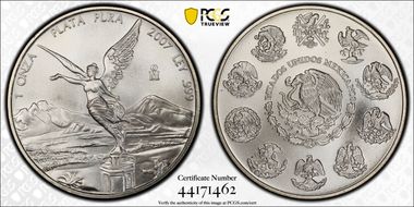 2007-Mo Onza Libertad Ag MS68