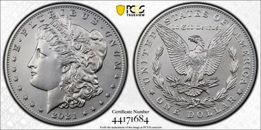 2021 $1 Morgan Dollar 100th Anniversary MS69