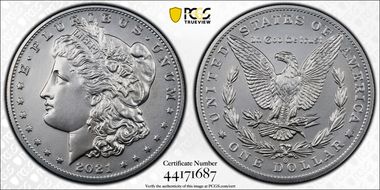 2021-O Privy $1 Morgan Dollar 100th Anniversary MS70