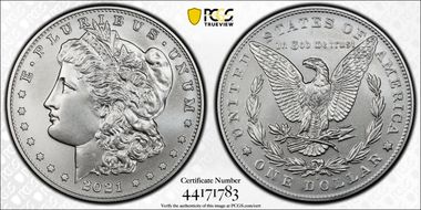 2021-D $1 Morgan Dollar 100th Anniversary MS69