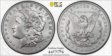 2021-D $1 Morgan Dollar 100th Anniversary MS70