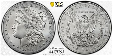 2021 $1 Morgan Dollar 100th Anniversary MS69