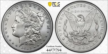 2021 $1 Morgan Dollar 100th Anniversary MS69