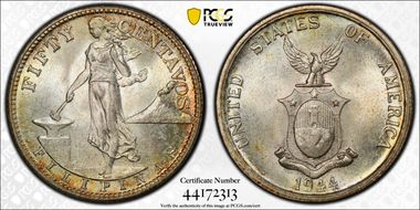 1944-S 50C KM-183  Ag MS67