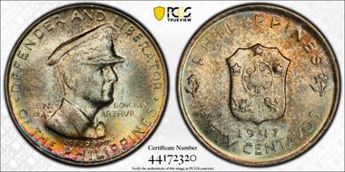 1947-S 50C Douglas MacArthur Allen-R1a  DDO MS67