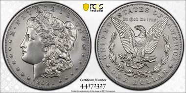 2021-O Privy $1 Morgan Dollar 100th Anniversary First Strike MS70