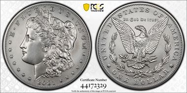 2021-O Privy $1 Morgan Dollar 100th Anniversary First Strike MS70