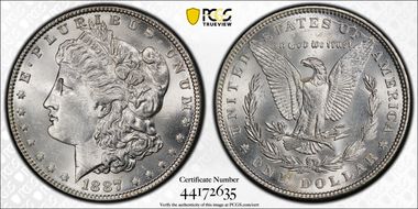 1887 $1 MS63