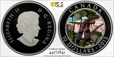 2013 $10 Twelve Spotted Skimmer PR70DCAM