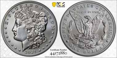 2021-O Privy $1 Morgan Dollar 100th Anniversary MS69