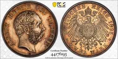 1895-E 2 Mk J-124 MS64PL