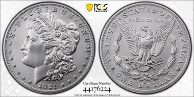 2021-O Privy $1 Morgan Dollar 100th Anniversary First Strike MS70