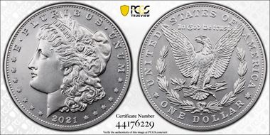 2021-S $1 Morgan Dollar 100th Anniversary First Strike MS70