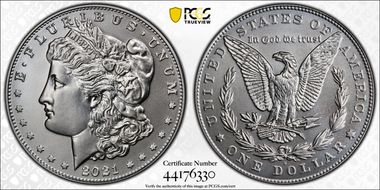 2021-D $1 Morgan Dollar 100th Anniversary First Strike MS70