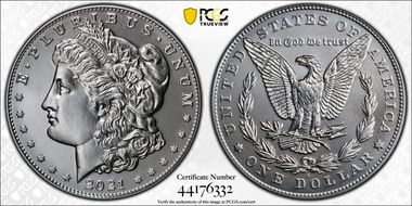 2021-D $1 Morgan Dollar 100th Anniversary First Strike MS69