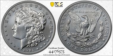 2021-S $1 Morgan Dollar 100th Anniversary First Strike MS70