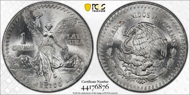 1985-Mo Onza Libertad Ag MS67