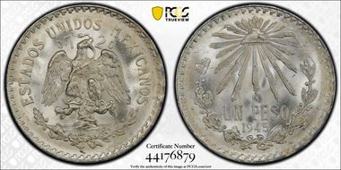 1945-M Peso KM-455 Ag MS66+