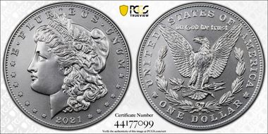 2021-D $1 Morgan Dollar 100th Anniversary First Strike MS70