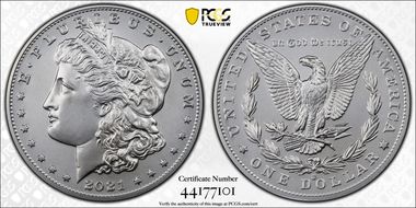 2021-O Privy $1 Morgan Dollar 100th Anniversary First Strike MS70