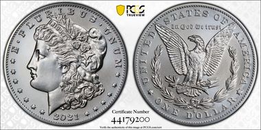 2021-O Privy $1 Morgan Dollar 100th Anniversary MS69