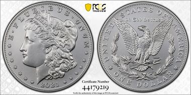 2021-S $1 Morgan Dollar 100th Anniversary MS70
