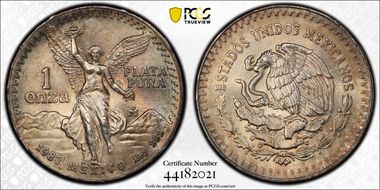 1983-Mo Onza Libertad Ag MS65
