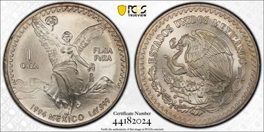 1994-Mo Onza Libertad Ag MS68