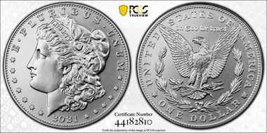 2021-D $1 Morgan Dollar 100th Anniversary First Strike MS70