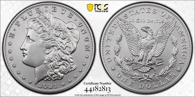 2021-S $1 Morgan Dollar 100th Anniversary First Strike MS70