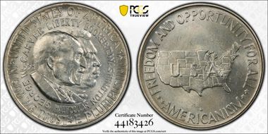 1953-D 50C Washington-Carver MS64