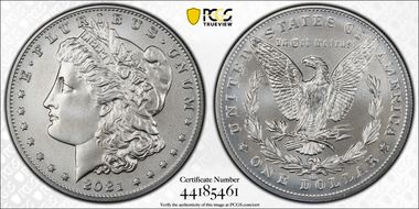 2021-CC Privy $1 Morgan Dollar 100th Anniversary MS70
