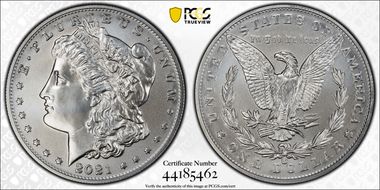 2021-CC Privy $1 Morgan Dollar 100th Anniversary MS70