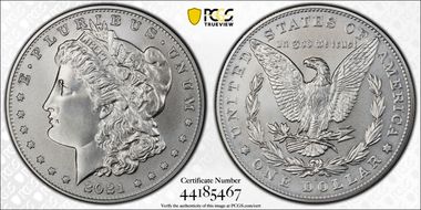 2021-S $1 Morgan Dollar 100th Anniversary MS70