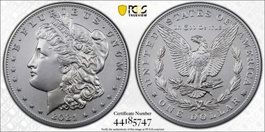 2021-O Privy $1 Morgan Dollar 100th Anniversary MS69