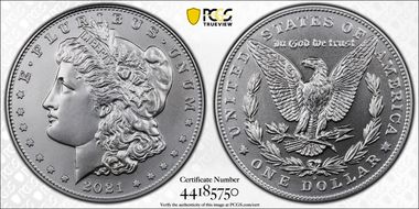 2021-D $1 Morgan Dollar 100th Anniversary MS69