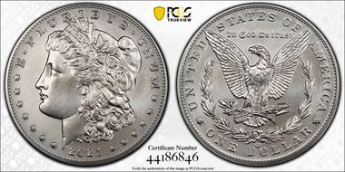 2021-CC Privy $1 Morgan Dollar 100th Anniversary First Strike MS70