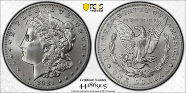 2021-O Privy $1 Morgan Dollar 100th Anniversary First Strike MS70