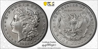 2021-O Privy $1 Morgan Dollar 100th Anniversary First Strike MS70