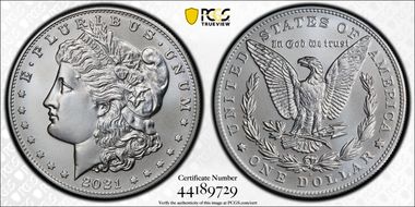2021-D $1 Morgan Dollar 100th Anniversary First Strike MS70