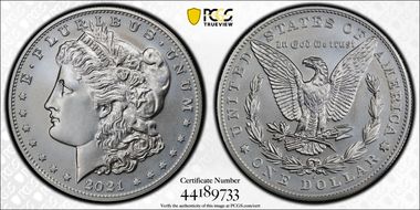2021-S $1 Morgan Dollar 100th Anniversary First Strike MS70