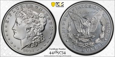 2021-S $1 Morgan Dollar 100th Anniversary First Strike MS70