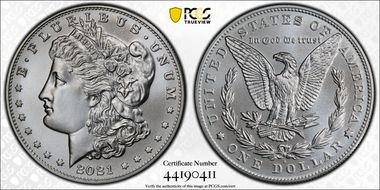 2021-D $1 Morgan Dollar 100th Anniversary First Strike MS69