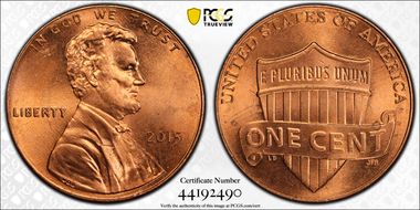 2015 1C Shield MS65RD