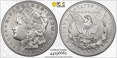 2021-S $1 Morgan Dollar 100th Anniversary First Strike MS70