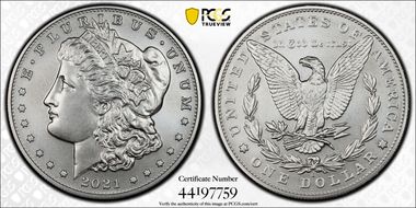 2021-S $1 Morgan Dollar 100th Anniversary MS70