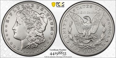 2021-S $1 Morgan Dollar 100th Anniversary First Strike MS70