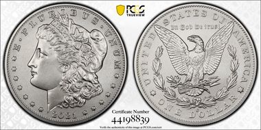 2021-O Privy $1 Morgan Dollar 100th Anniversary First Strike MS69